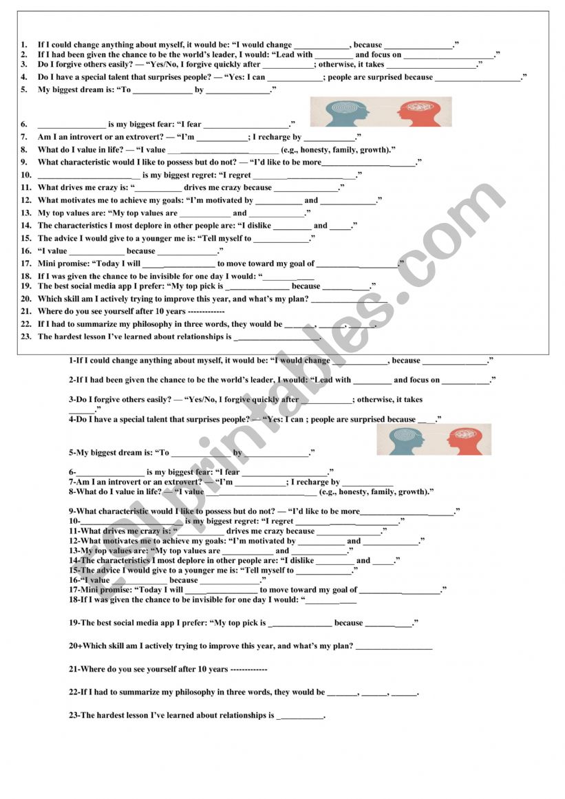 get to know me worksheet