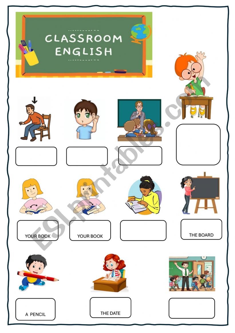 CLASSROOM ENGLISH worksheet
