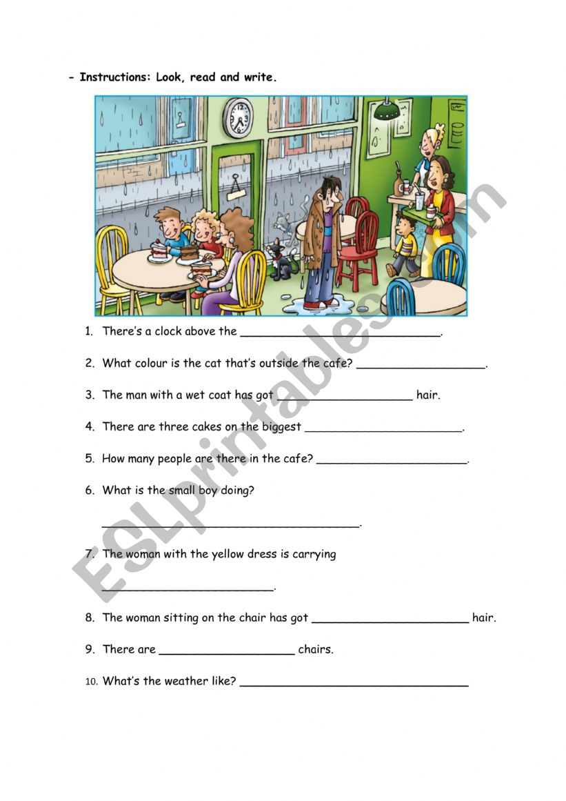Movers Reading and Writing Part 6 