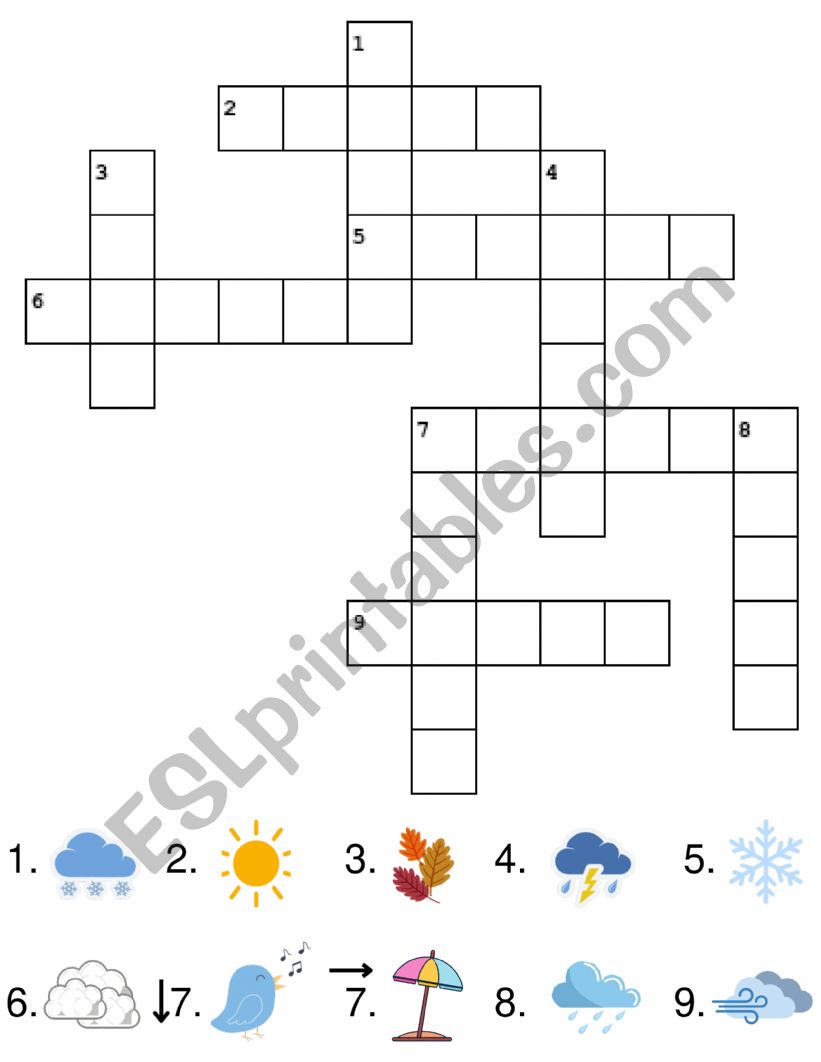 Weather and Seasons Worksheet worksheet