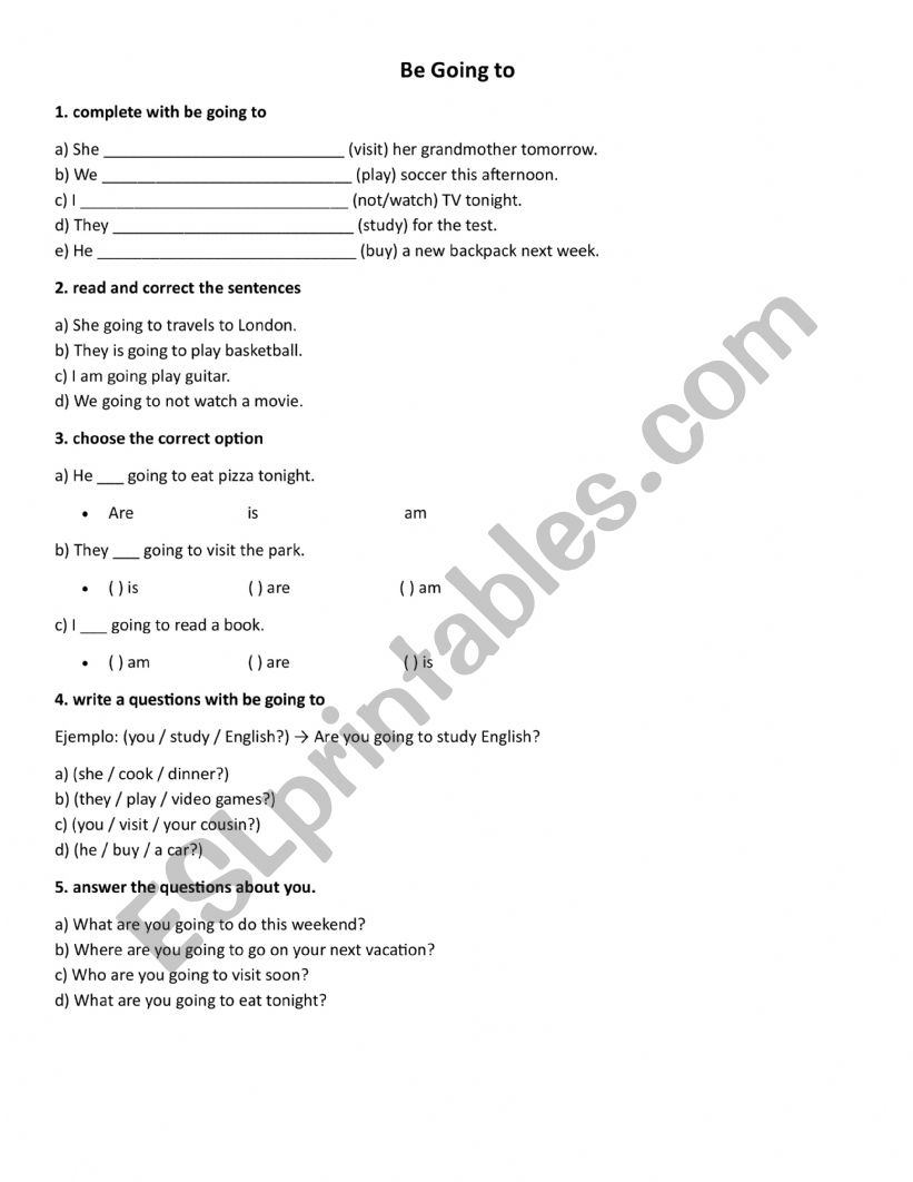 be going to worksheet