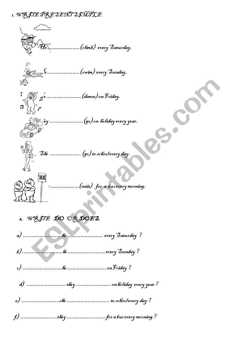 simple present tense worksheet