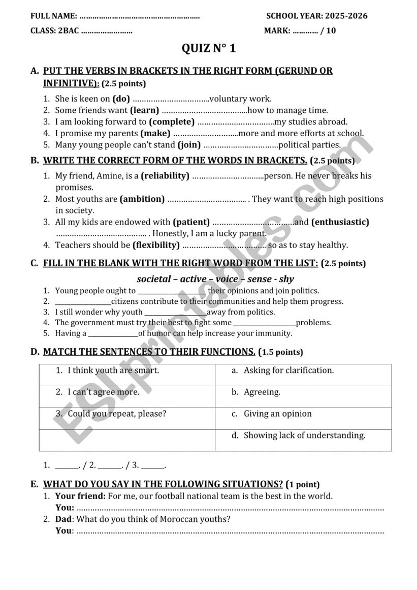 QUIZ 2BAC SCHOOL YEAR 2025-2026