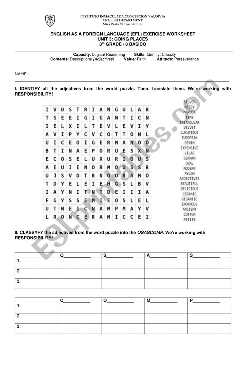 OSASCOMP worksheet