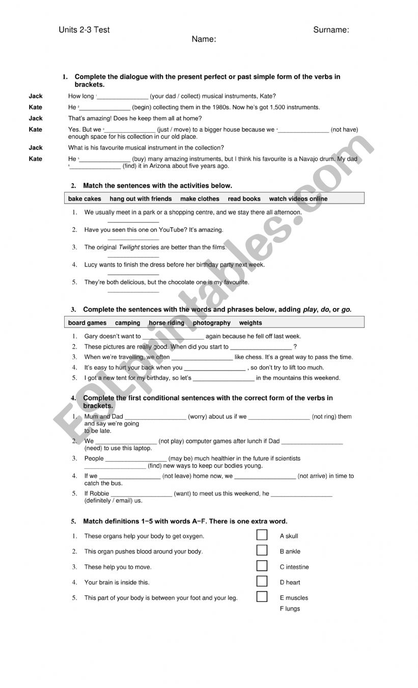 Test worksheet