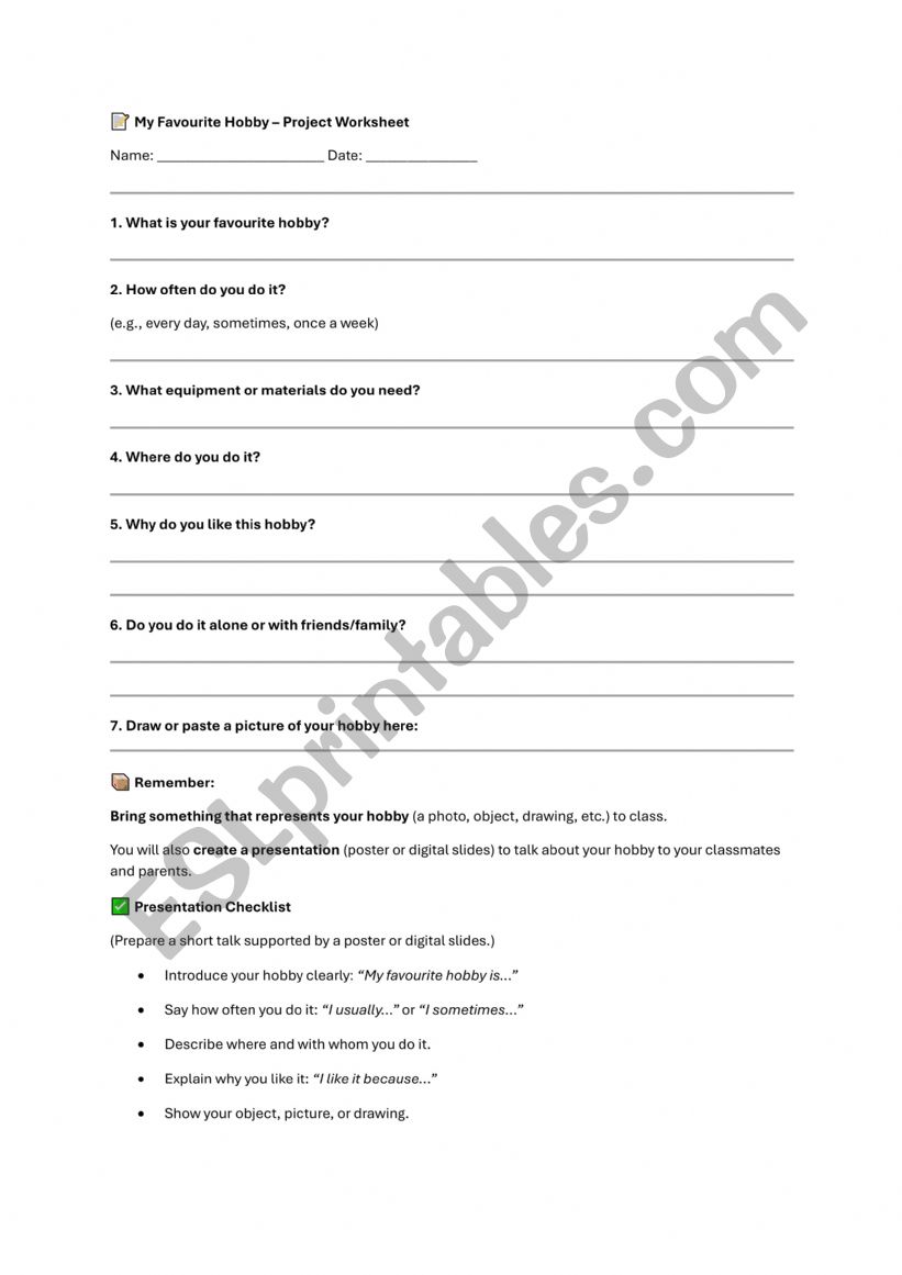 My FAVOURITE hobby project instructions