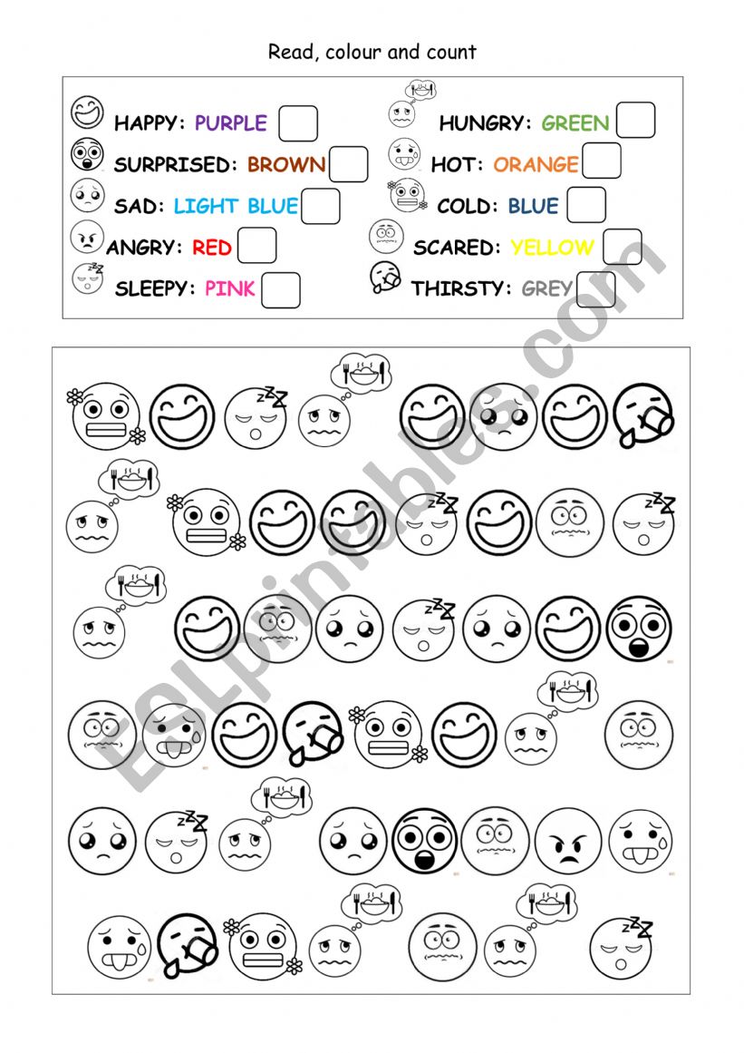 Feelings worksheet