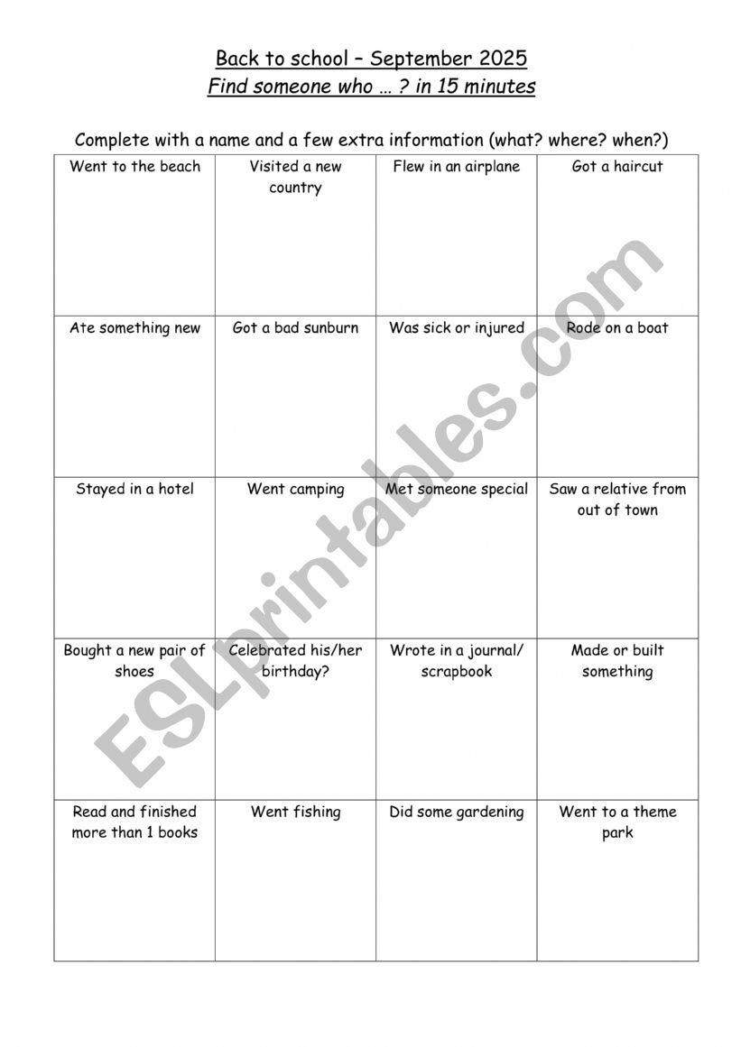 Find someone whi worksheet