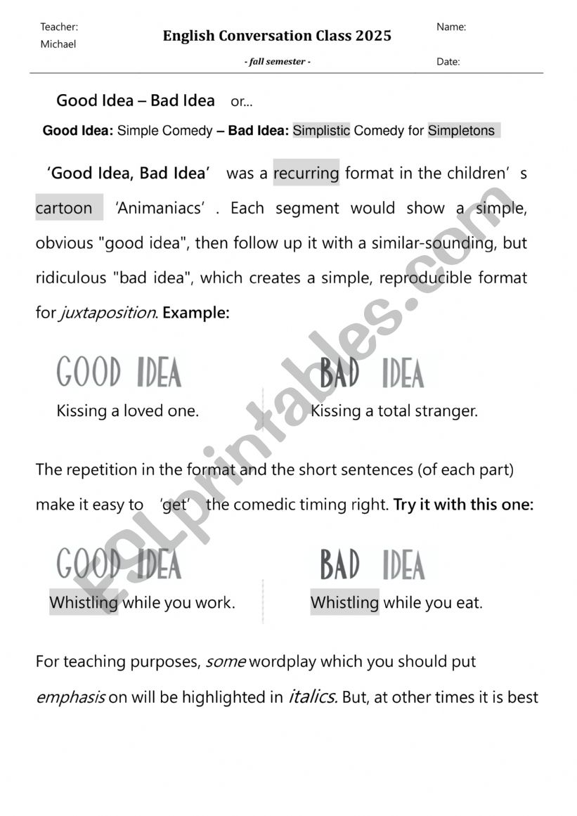 Practicing Joke Delivery with 