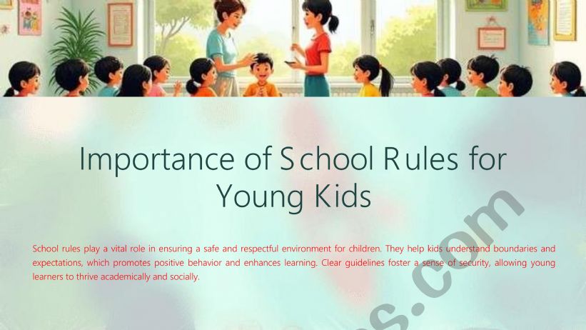 9th form SCHOOL RULES worksheet