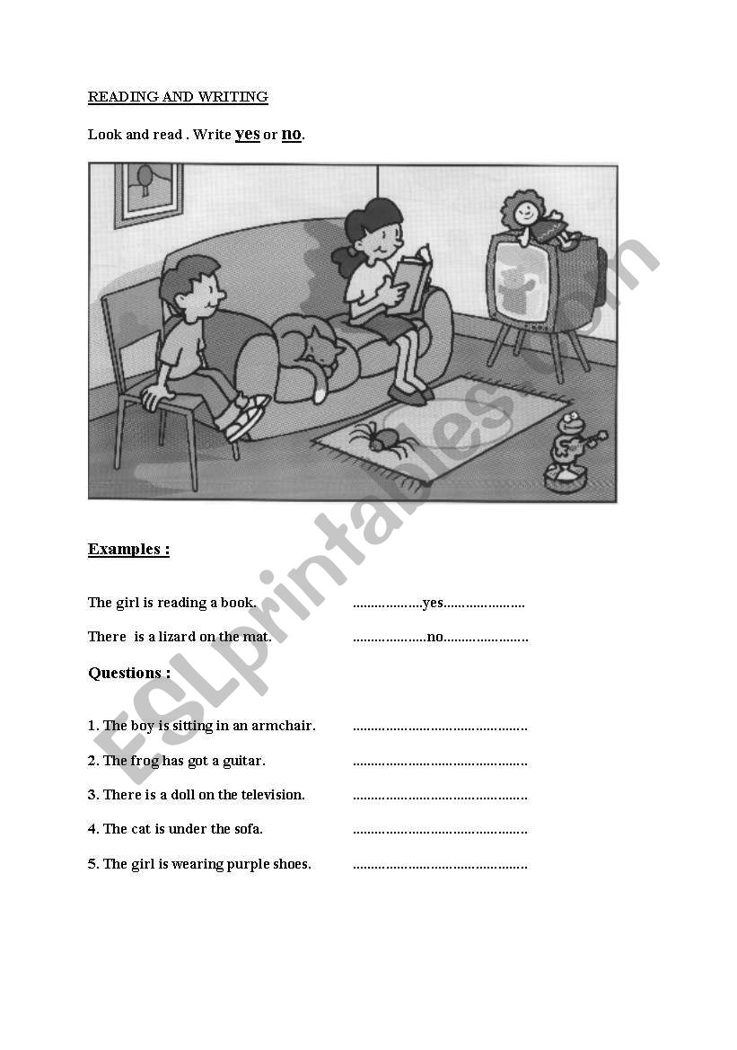 reading worksheet