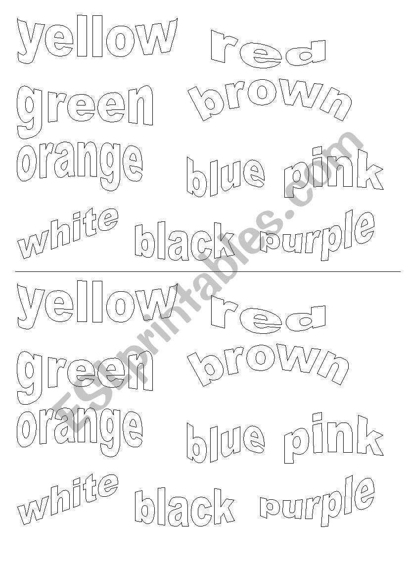 10 colours worksheet