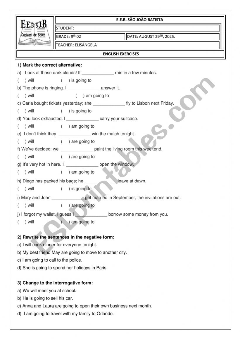 Future worksheet