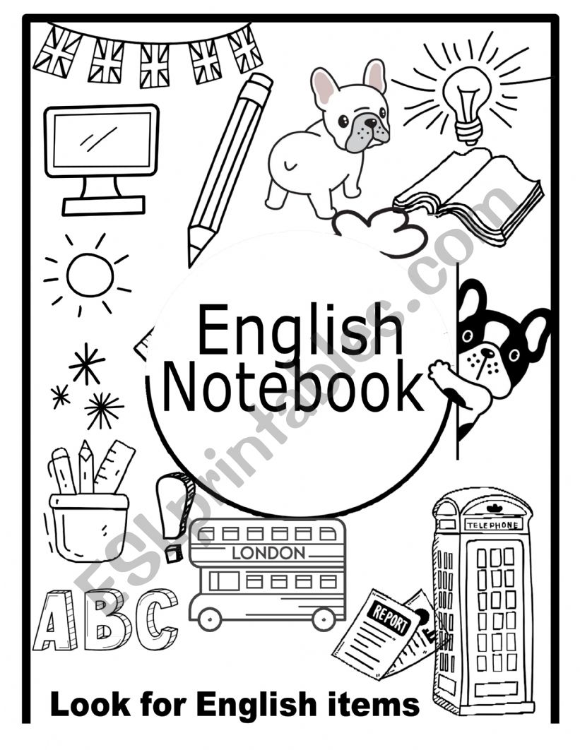Look for English items worksheet