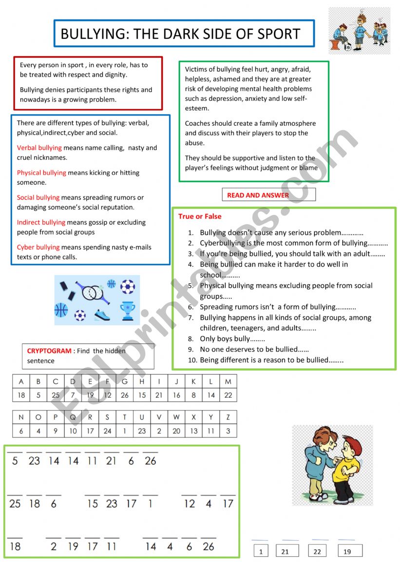 BULLYING: THE DARK SIDE OF SPORT