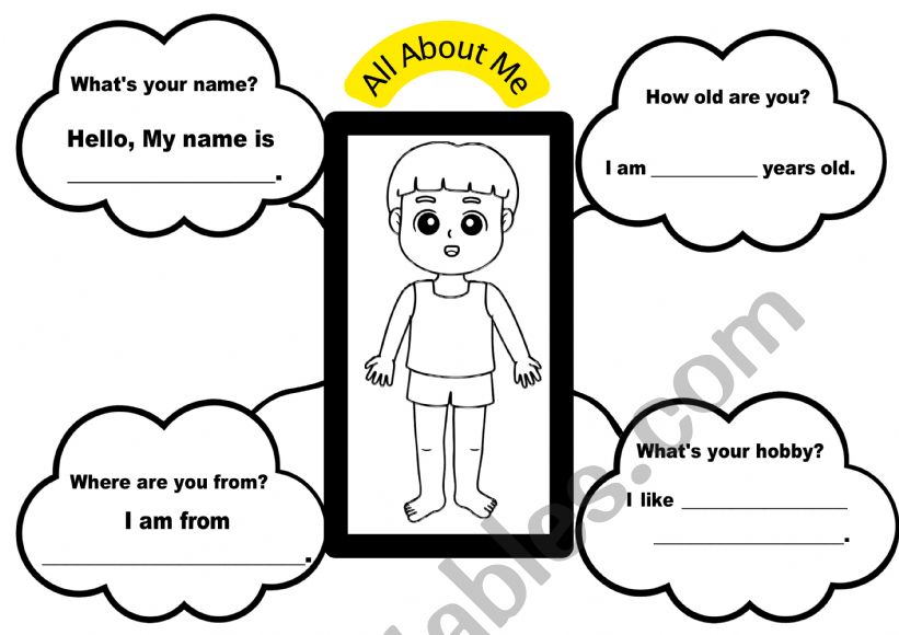 All About Me  worksheet