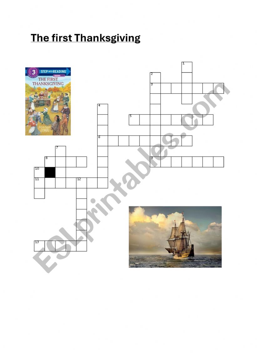 The First Thanksgiving worksheet