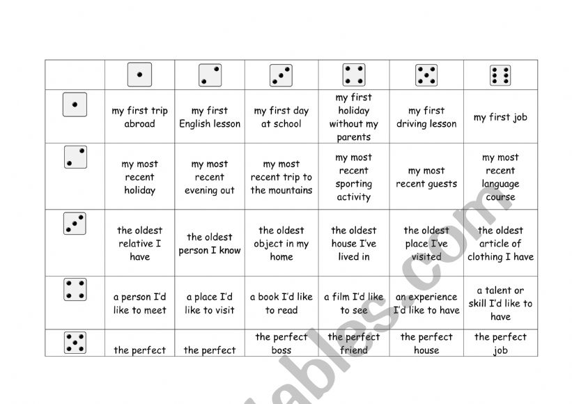 General Speaking B1 Boardgame worksheet