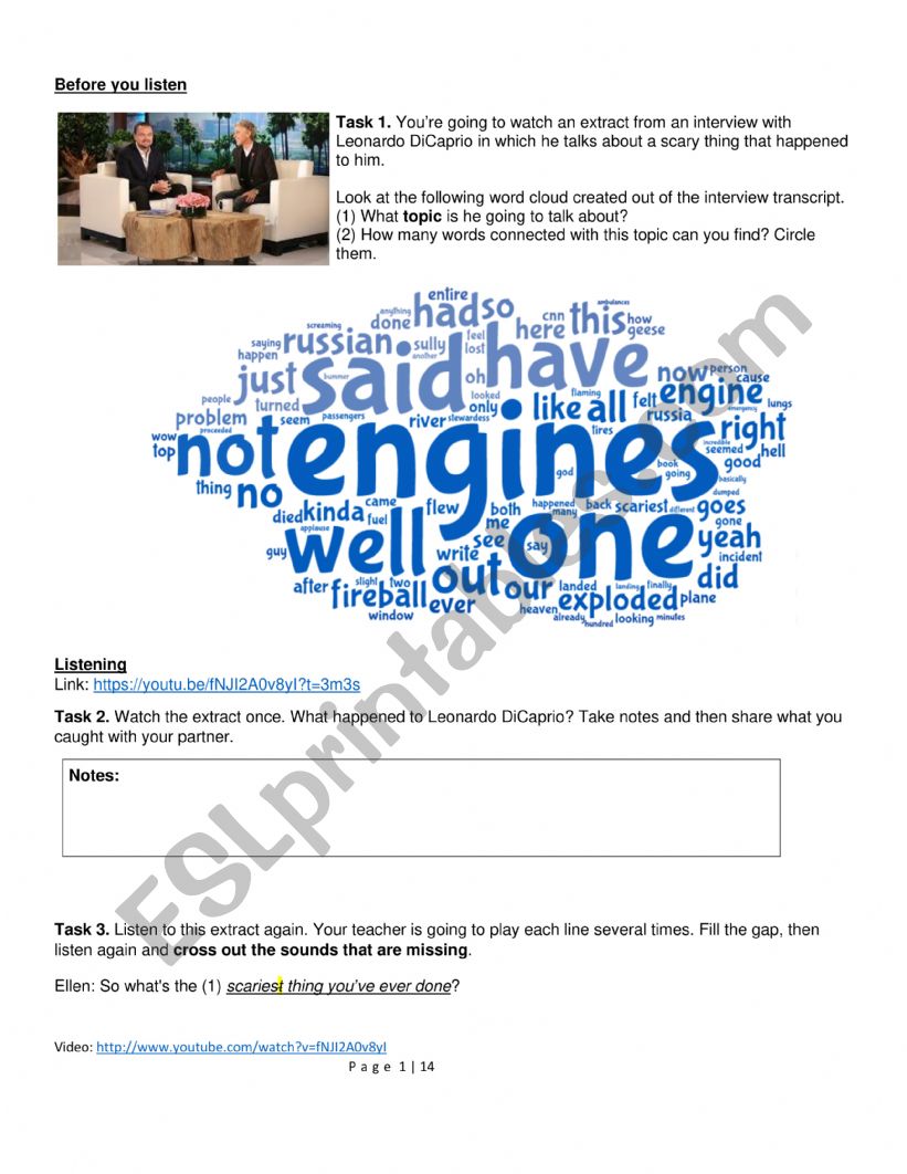 Leo�s Bad Luck worksheet