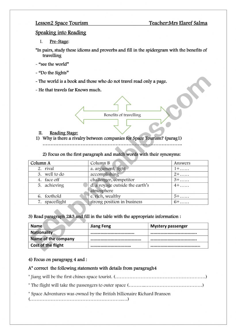 lesson2 Space Tourism 4th form