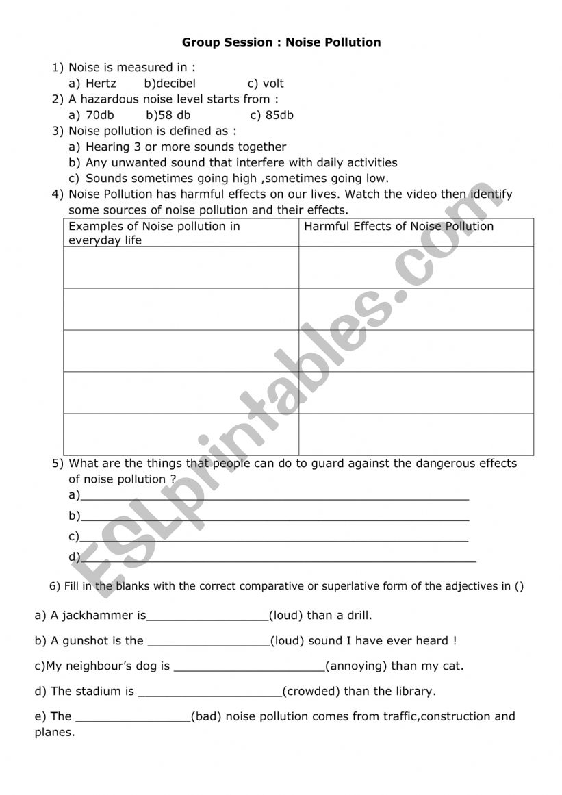 group session  worksheet
