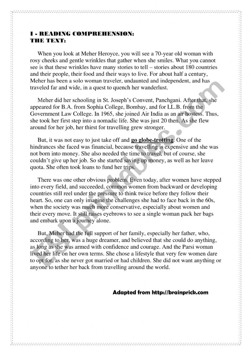 end -of- test 1 4th formers worksheet