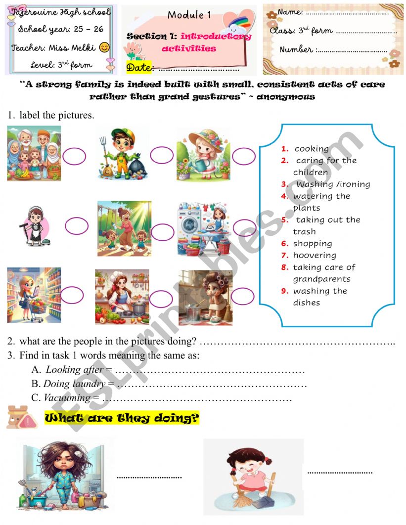 3rd form module 1 section one 