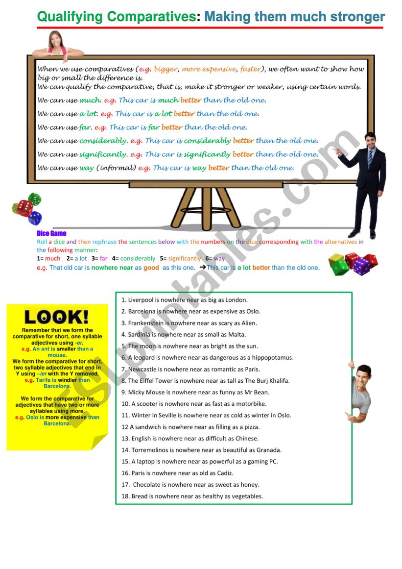 Qualifying Comparatives  worksheet