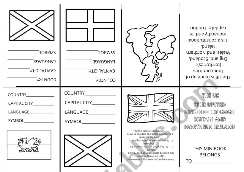 THE UK MINIBOOK worksheet