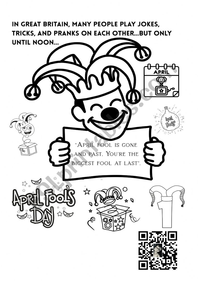 APRIL FOOLS� DAY worksheet