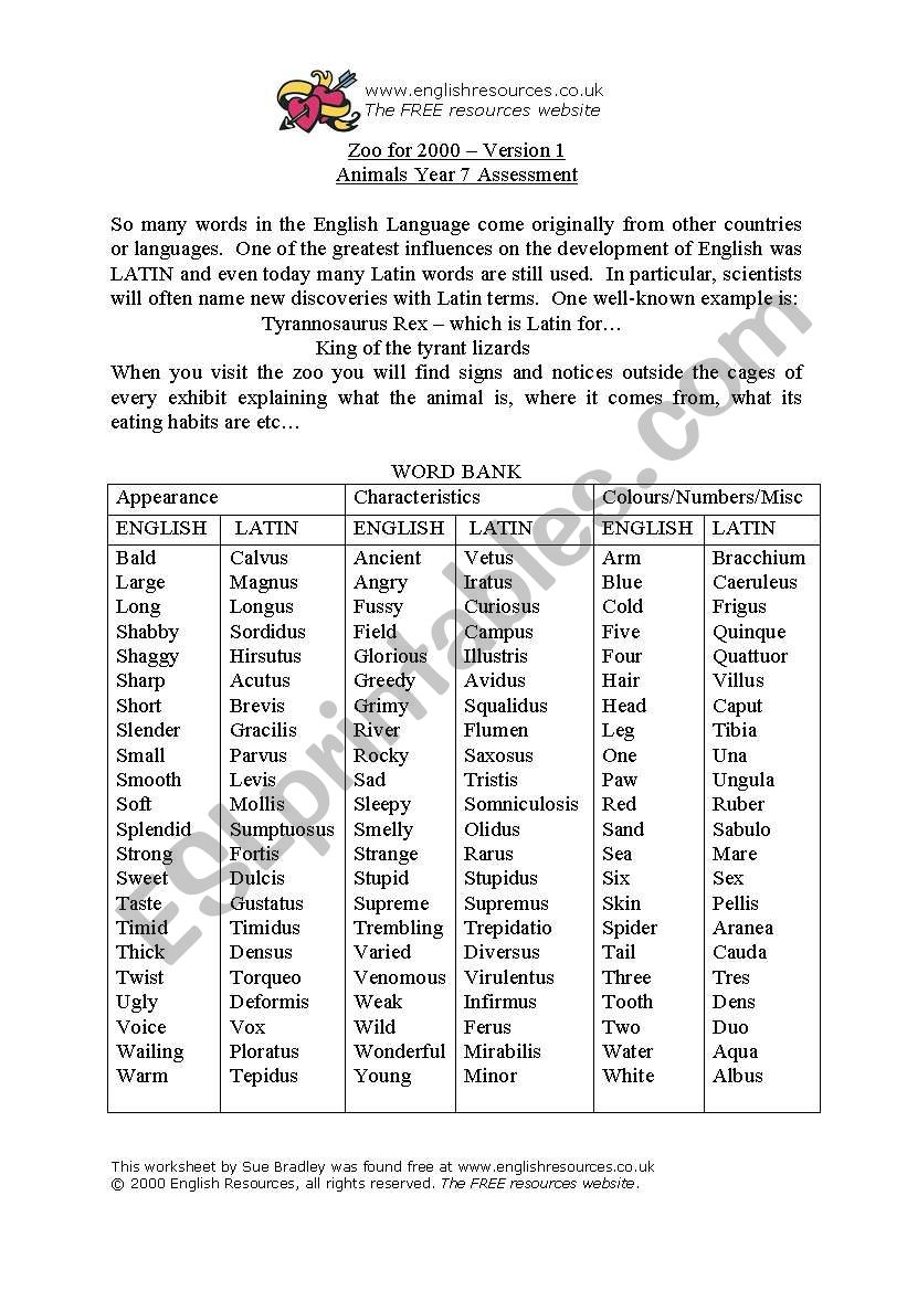 english-worksheets-animals