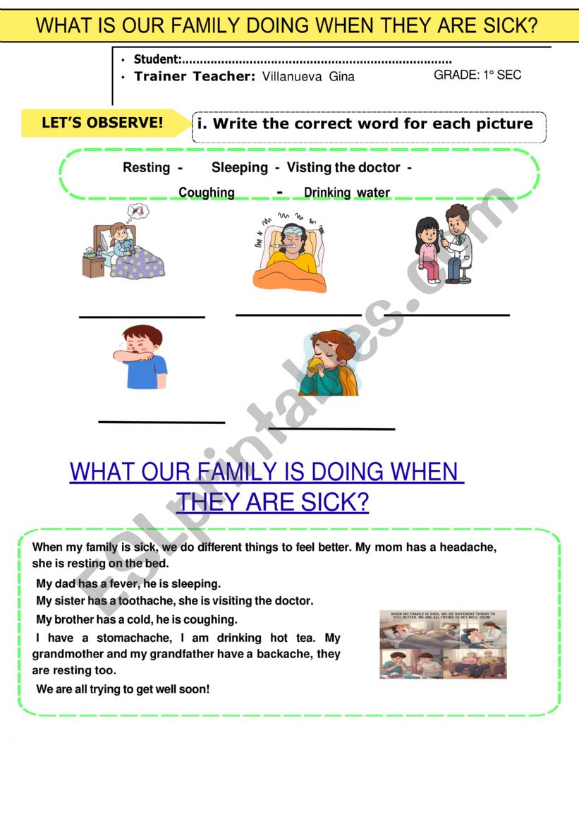 What are you doing? worksheet