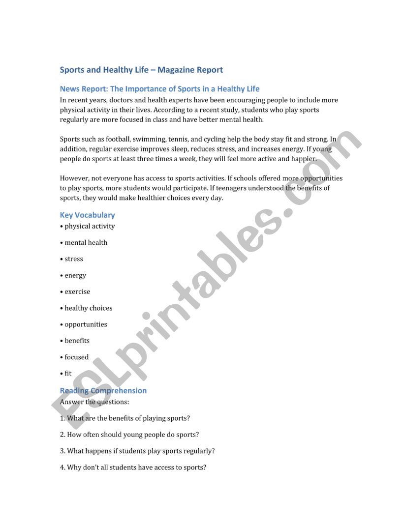 Healthy Life- Conditionals worksheet