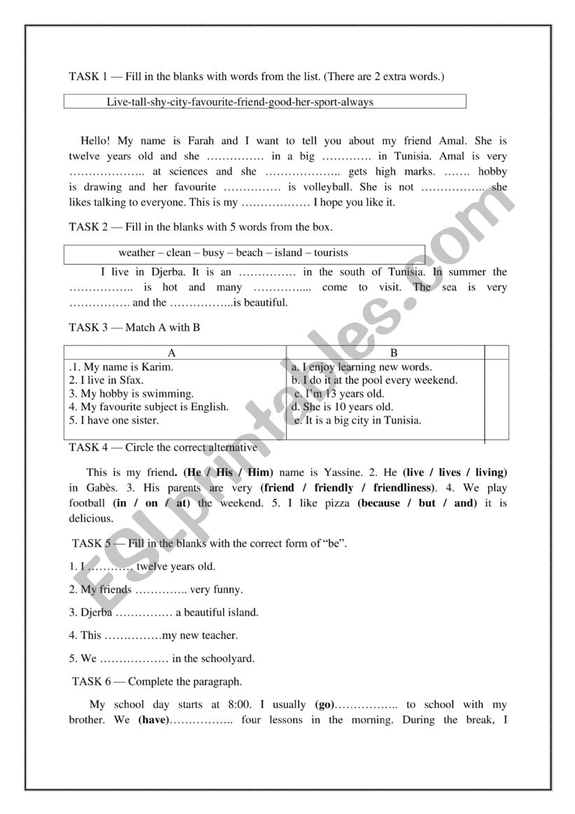 test review reuploaded - ESL worksheet by zaitouna