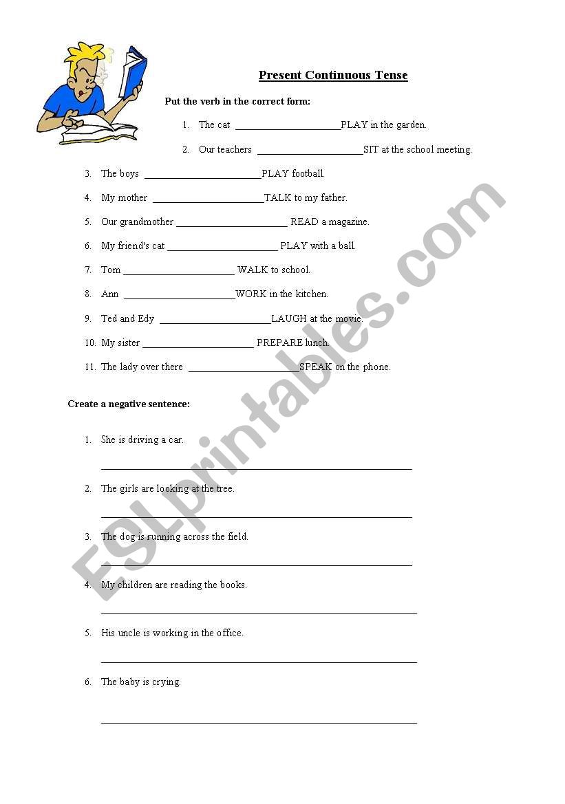 present-continuous-tense-exercises-esl-worksheet-by-camomile