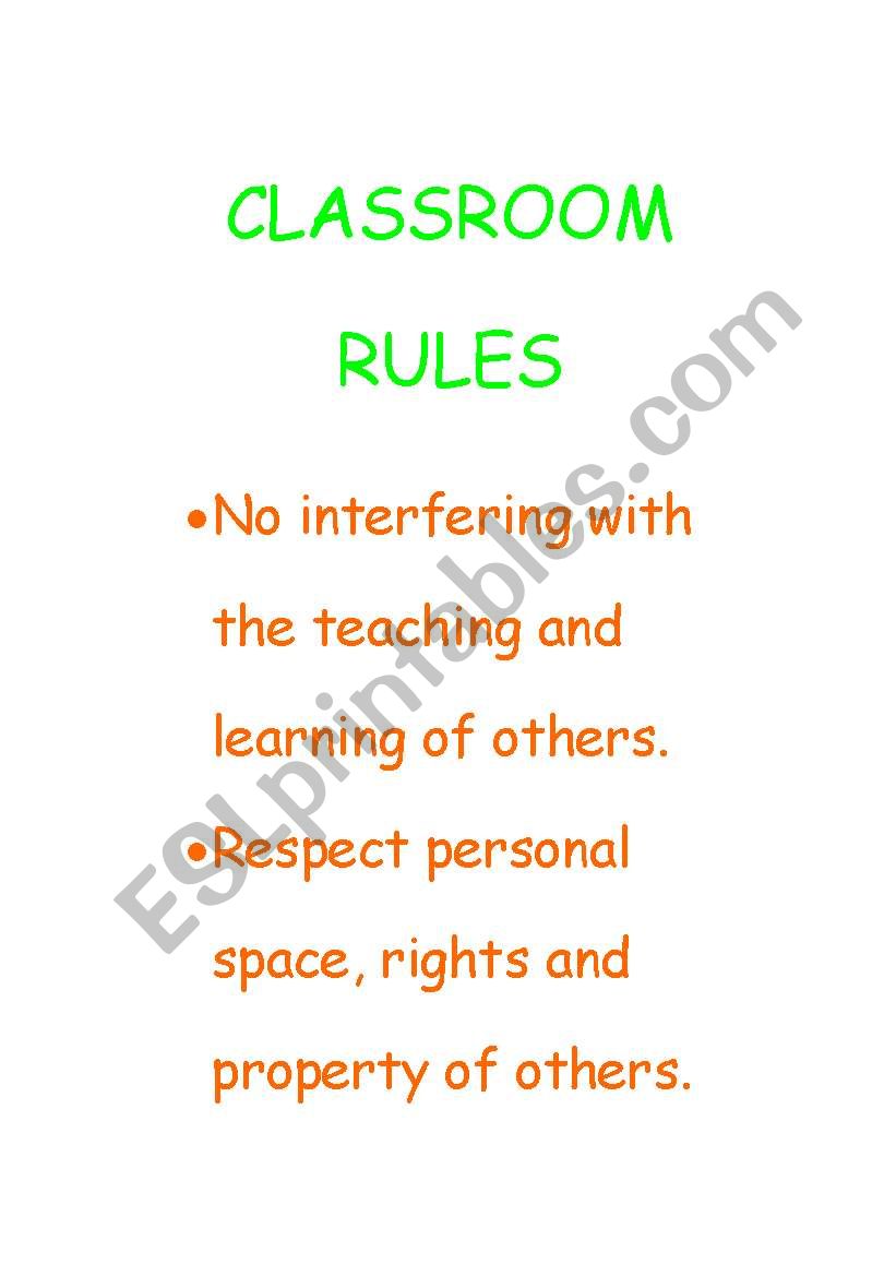 Classroom language worksheet