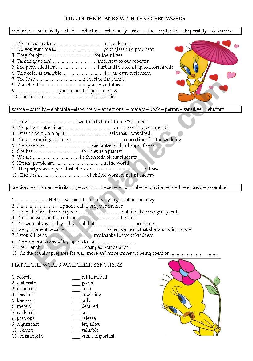 advanced-vocabulary-worksheet or quiz