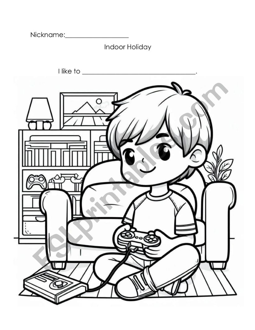 Holiday Activity worksheet