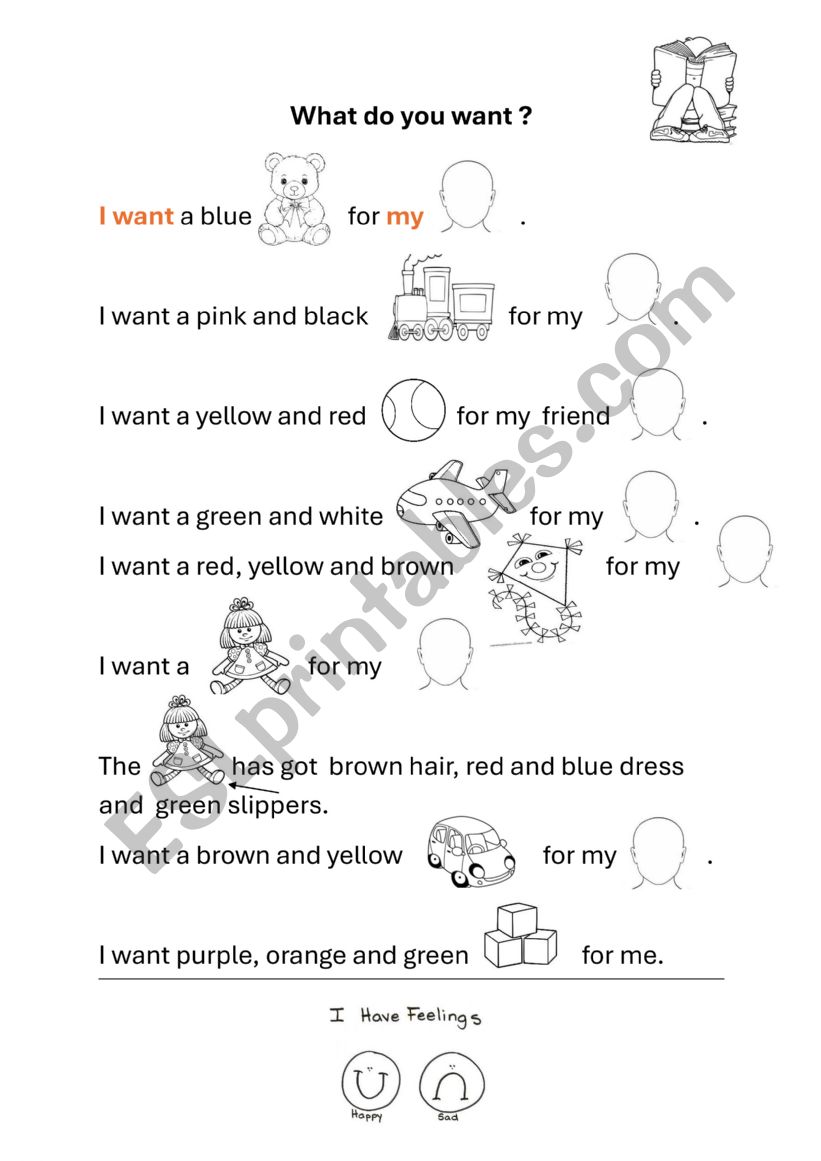 What do you want worksheet