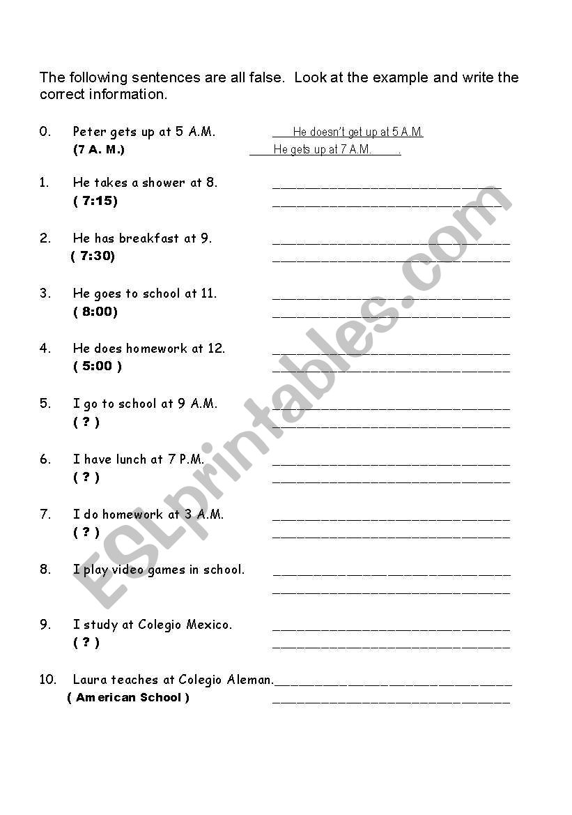 Simple Present -Affirmative/ Negative  1st/3rd P.