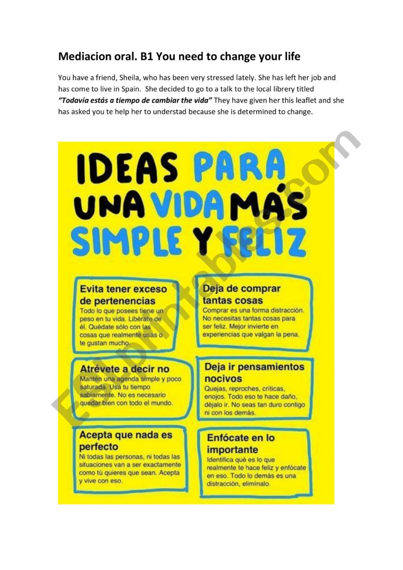 mediation  worksheet