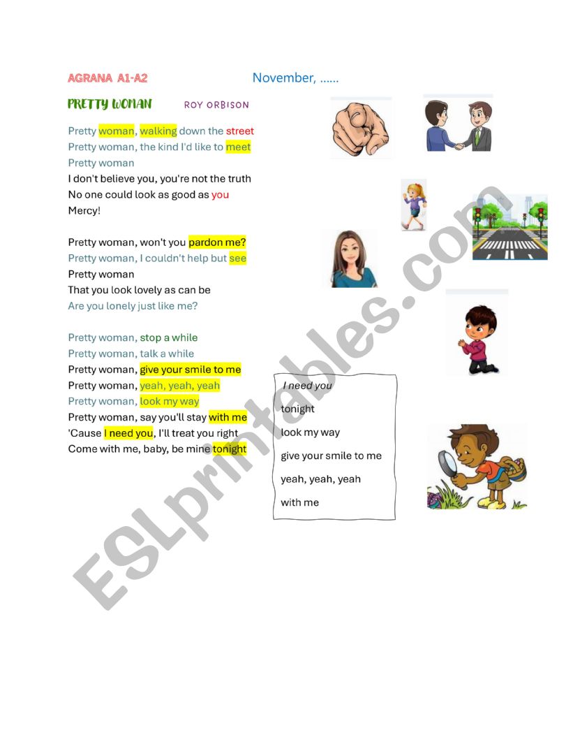 pretty woman worksheet