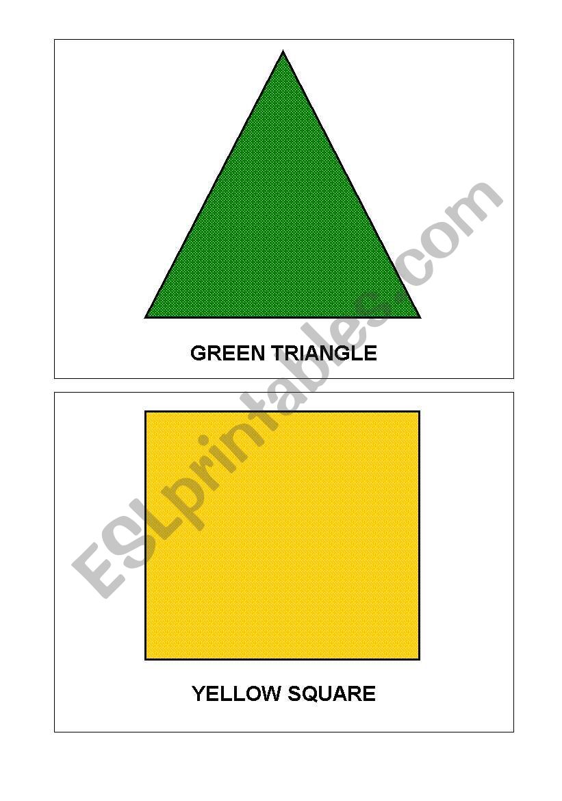 Shapes Flashcards worksheet