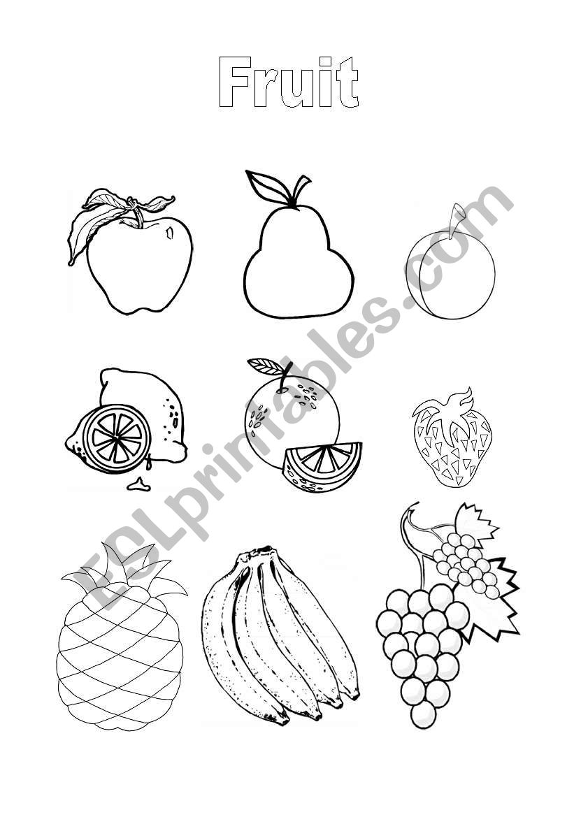 Fruit worksheet