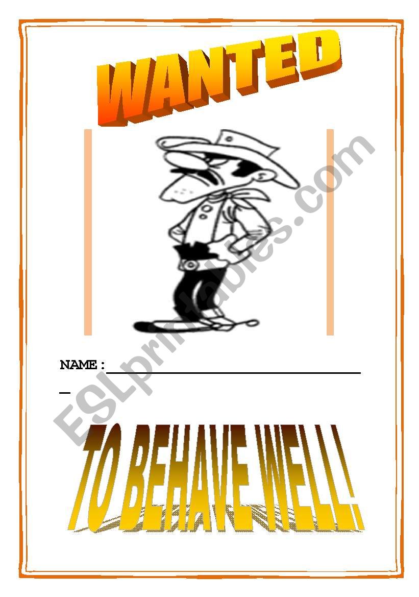 Wanted Poster worksheet