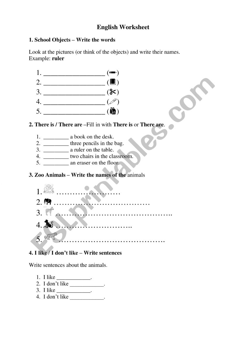 worksheet 2nd grade worksheet