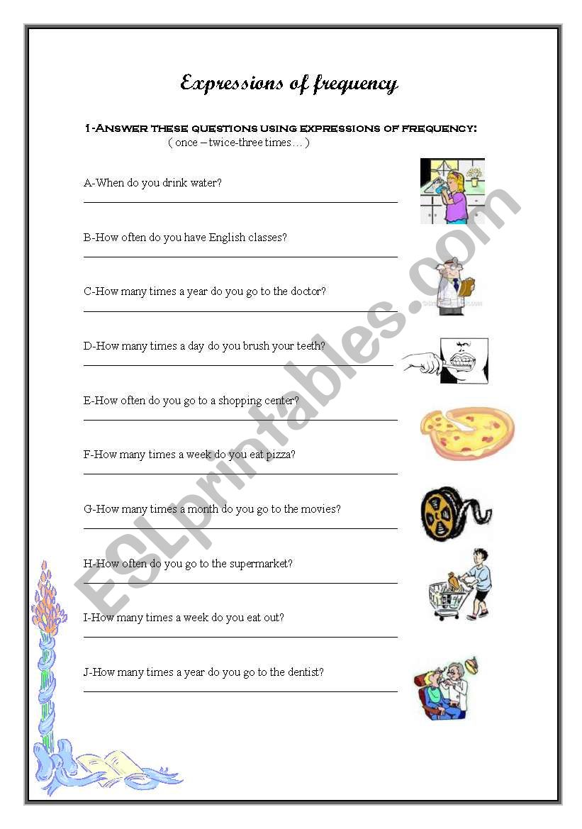 expressions of time worksheet