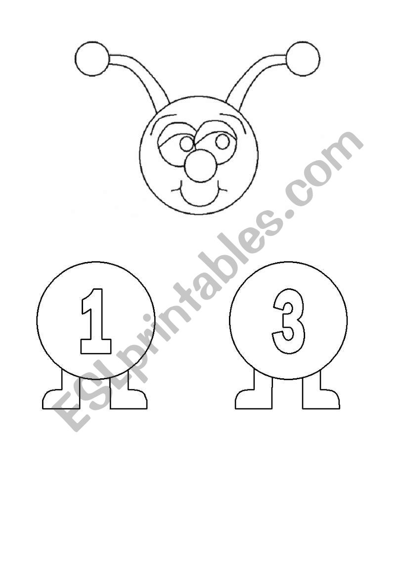 Caterpillar Numbers worksheet