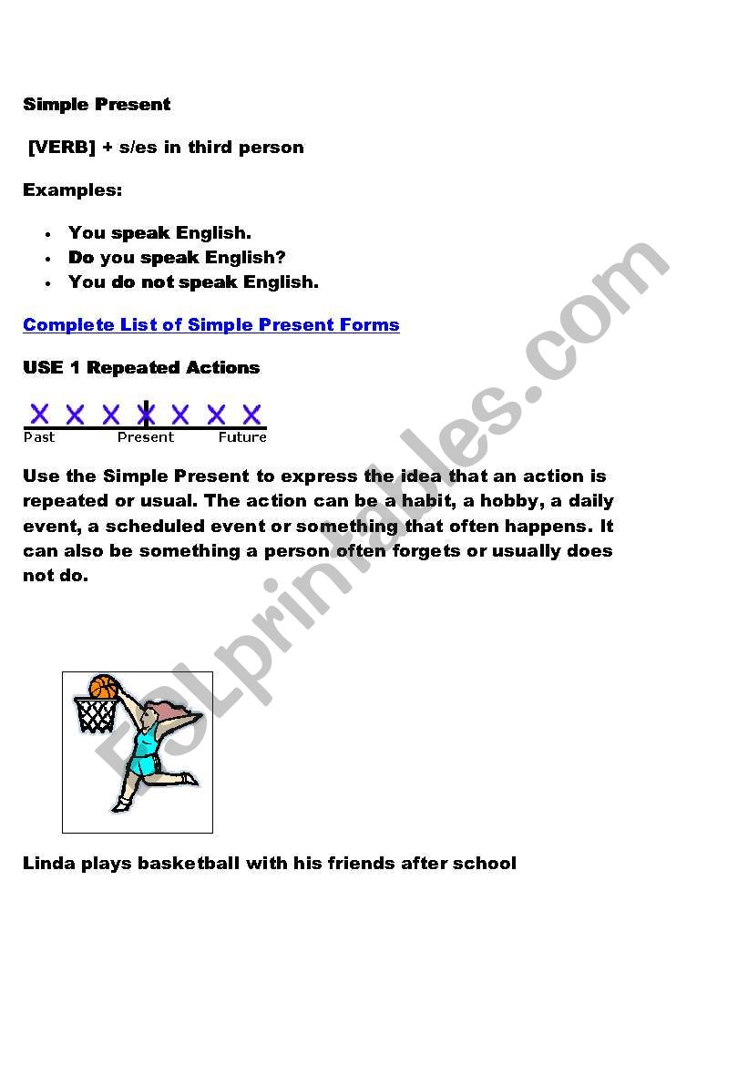 present simple worksheet