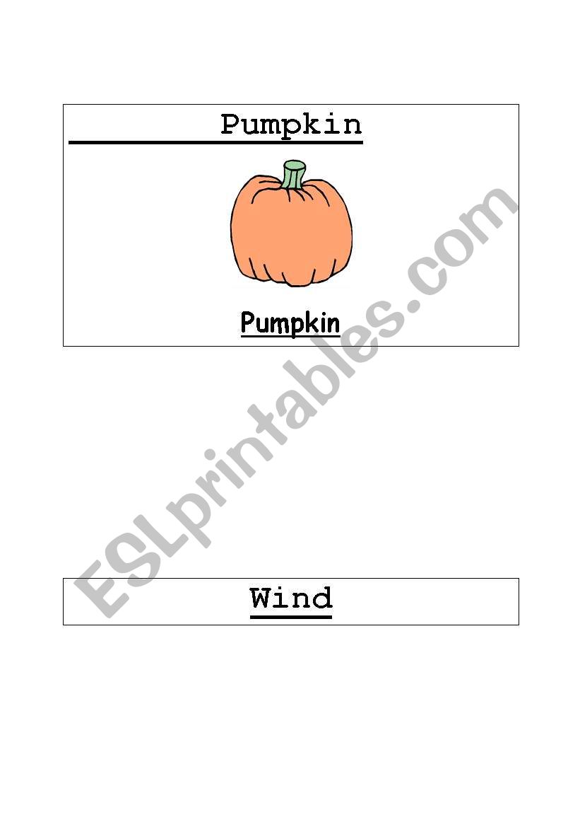 Autumn Flashcards  worksheet